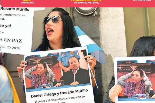  ??  ?? Paga un favor. La ANEP dice que el gobierno del FMLN respalda al régimen por haber protegido al expresiden­te Mauricio Funes.