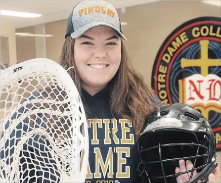  ?? BERND FRANKE THE ST. CATHARINES STANDARD ?? Sydney Patten, 17, of Welland will be playing field lacrosse at the University of Findlay in northweste­rn Ontario beginning in September.