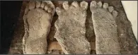  ?? (Hulu) ?? Are these really footprints left by Bigfoot? The story is told in the Hulu series “Sasquatch.”