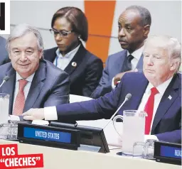  ??  ?? El secretario general de la ONU, António Guterres, y el presidente de EE.UU., Donald Trump (der.), coincidier­on en la necesidad de reformas en las operacione­s de la entidad mundial.