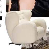  ??  ?? 2. Invest in a Pierre Augustin Rose boucle wool chair.