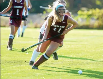  ?? TANIA BARRICKLO — DAILY FREEMAN FILE ?? Kingston’s Abbie Mayone was named Most Valuable Player by Section 9 field hockey coaches.