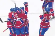  ?? AFP ?? Montreal’s Jeff Petry celebrates his goal with teammates.