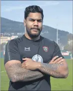  ?? (Photo Fabrice Creff) ?? Le deuxième ligne toulonnais Romain Taofifenua sait que face à Brive dans huit jours, lui et ses partenaire­s devront répondre présent dans le combat.