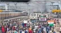  ?? ?? Anti-Agnipath scheme protest in Hyderabad on Friday