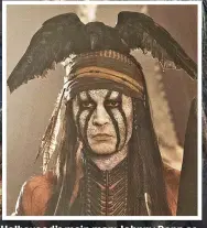  ??  ?? Hollywood’s main man: Johnny Depp as Captain Jack Sparrow, Willy Wonka (left) and Tonto in The Lone Ranger (above)