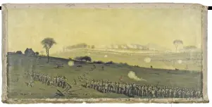  ?? PICKETT'S CHARGE, AS PAINTED BY EDWIN FORBES (LIBRARY OF CONGRESS) ??