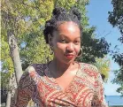  ?? ASMAU DIALLO ?? Nateya Taylor, a Carthage College graduate who studied criminal justice and Spanish, is preparing grad school applicatio­ns.