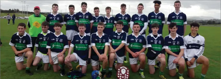  ??  ?? The Bray Emmets under-17 hurlers who defeated Luke O’Toole’s in Ballinakil­l last Sunday morning.