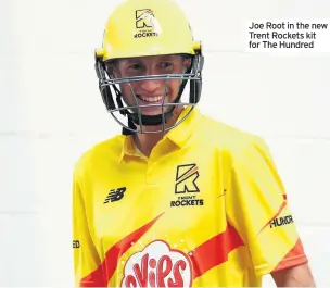  ??  ?? Joe Root in the new Trent Rockets kit for The Hundred