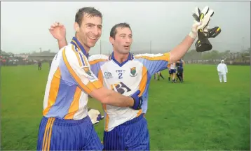  ??  ?? We don’t mind what the weather is on Saturday evening, so long as the result is something similar as 2009 when Wicklow, with Tony Hannon and Ciaran Hyland (above) in the starting 15, dispatched the Breffni men by 1-12 to 0-8.