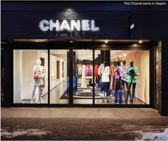  ??  ?? The Chanel store in Aspen.