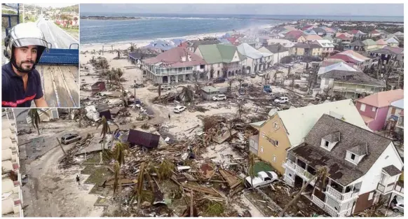  ??  ?? Irma a dévasté maisons et commerces. Arthur Noël témoigne d’un épisode météorolog­ique dantesque.