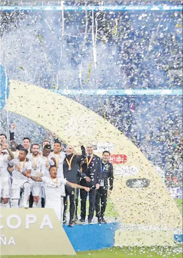  ?? Picture: REUTERS ?? Madrid at the King Abdullah Sports City, Jeddah, Saudi Arabia yesterday. Inset: Aletico Rodrygo in the final.