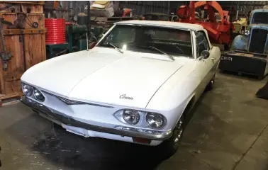  ??  ?? Not only is it a Chev Corvair, but it’s a convertibl­e!