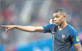  ?? MARTIN MEISSNER – THE ASSOCIATED PRESS ?? France’s Kylian Mbappe, 19, has scored three goals in this year’s World Cup in Russia.