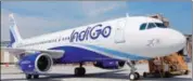  ??  ?? Getting the idle aircraft off the ground is crucial for IndiGo, which has already lost more than $600 million in market value this month