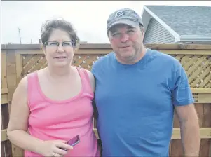  ?? NANCY KING/CAPE BRETON POST ?? Janet and Bruce Fraser’s son Harland was the beneficiar­y of a wish — a backyard pool — granted by the Children’s Wish Foundation.