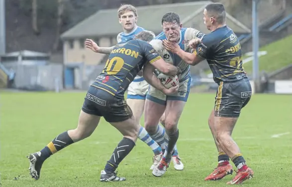  ?? ?? Halifax Panthers in Challenge Cup action at home to Whitehaven last Sunday. All eyes now turn to Rochdale’s visit to Oldham this weekend in the 1895 Cup. Pic: Simon Hall.