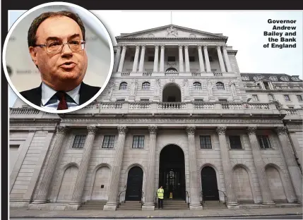  ?? Pictures: GETTY, PA, EPA ?? Governor Andrew Bailey and the Bank of England