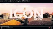  ?? COLPRENSA ?? Inicio del video oficial de ‘Icon Remix’.