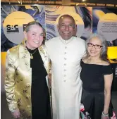  ??  ?? The new Calgary Public Library is open and garnering rave reviews. The spectacula­r space would not have been possible without the support of myriad donors the likes of Linda and Mike Shaikh, left, and Louise Fernandes.