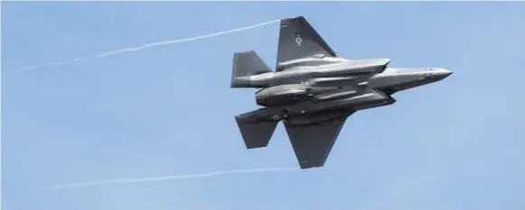  ?? Rick Bowmer, Associated Press file ?? An F-35 jet arrives at its new operationa­l base at Hill Air Force Base just south of Ogden, Utah, in September 2015.