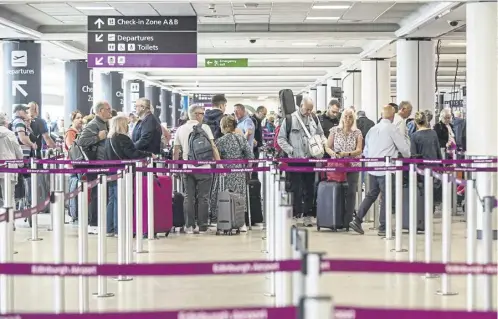  ?? ?? Edinburgh Airport said delays were due to airlines and other contributi­ng factors, not simply airports