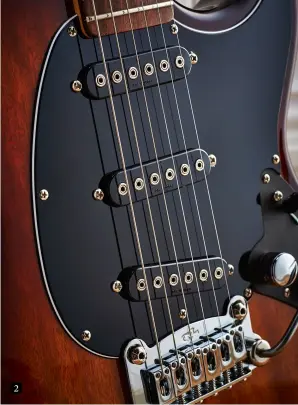  ??  ?? 2. The Magnetic Field Design pickups have a unique patented design and, sound aside, offer noticeably quiet operation in terms of hum pick-up (see ‘Under the Hood’ on p97 for more) 2