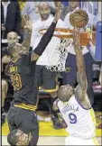  ??  ?? LeBron James’ block against Andre Iguodala helped deliver a title to Cleveland.