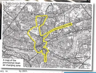  ??  ?? A map of the provisiona­l clean air charging zone