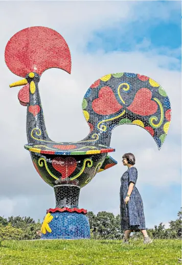  ??  ?? In the wild: a work by Joana Vasconcelo­s at the Yorkshire Sculpture Park