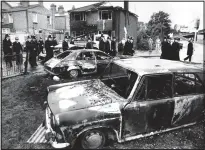  ??  ?? Devastatio­n: Broadwater Farm after the violence