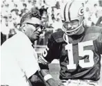  ?? USA TODAY NETWORK ?? Packers coach Vince Lombardi put his faith in Bart Starr and was rewarded.