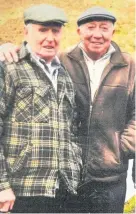  ??  ?? > Trevor, left, with friend Mervin Madge, 83. They meet at the top of the mountain every day for a chat