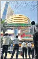  ?? REUTERS ?? The Sensex and Nifty ended the day with gains of 2.54% and 2.63%, respective­ly.