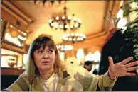  ?? AP ?? Vesna Vulovic, an ex-air stewardess, and survivor of a plunge from 10,000 meters when in 1972 her plane was blown up, gestures as she gives an interview in Belgrade, Serbia, on Feb 15, 2008.