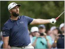  ?? (AP/Abbie Parr) ?? Masters champion Jon Rahm of Spain, playing at The Memorial pro-am event Wednesday, said his approach to what tournament­s to enter hasn’t changed much. He is scheduled to play roughly the same number of events as he did in 2022.