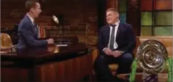  ??  ?? Tadhg Furlong with Ryan Tubridy on the Late Late Show.