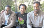  ?? JOSE CARLOS FAJARDO — STAFF PHOTOGRAPH­ER ?? Director George Tillman Jr., from left, sits with actors Amandla Stenberg and Russell Hornsby while promoting their film, “The Hate U Give,” in San Francisco on Sunday.