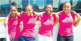  ?? Photo: Supplied ?? Here are the rising stars of the Titans Woman’s Rugby Academy: (from left) Nosiphiwo Swarts, NeDicha Gysman, Lizel Kamfer and Shakira Benjamin.