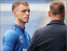  ?? ?? Leon King during Rangers’ open training session yesterday