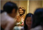  ?? ?? Flowers rest on a bust of the late Sen. Dianne Feinstein.