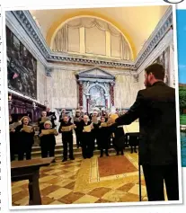  ?? ?? FINALE: San Trovaso, above, where the choir, left, sang.
Top: Grand Canal