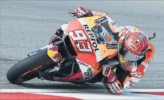  ?? FOTO: EFE ?? Marc Márquez dará lo mejor de sí mismo en la cita de Cheste del próximo fin de semana para intentar evitar que no se le escape el que sería su sexto campeonato del mundo