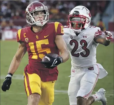  ?? Luis Sinco Los Angels Times ?? USC RECEIVER Drake London, who is not a speedster, understand­s how and when to deploy accelerati­on.