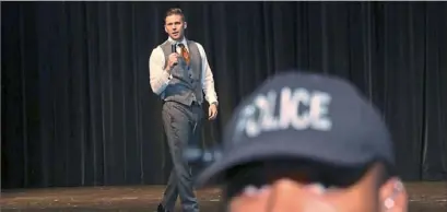  ?? Getty Images ?? White nationalis­t Richard Spencer speaks at the Curtis M. Phillips Center for the Performing Arts on Oct. 19, 2017 in Gainesvill­e, Fla.