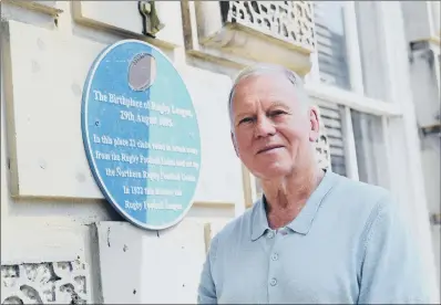  ?? PICTURE: SWPIX.COM ?? PIECE OF HISTORY: Malcolm Reilly has welcomed plans for a new Rugby League Heritage Museum at Huddersfie­ld’s George Hotel.