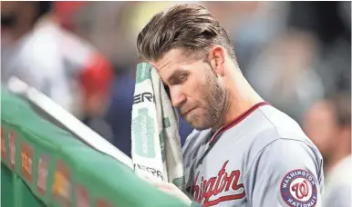  ??  ?? Seven years of Bryce Harper and little postseason success for Washington.