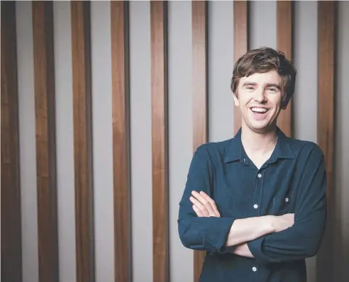  ?? Picture: DYLAN ROBINSON ?? DOWN UNDER: Actor Freddie Highmore in Sydney; and in the hit show The Good Doctor (below).